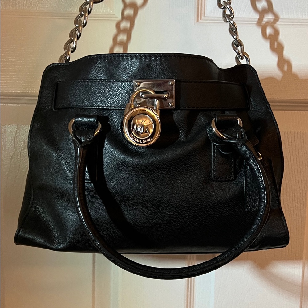 Michael Kors Black Leather Shoulder Bag